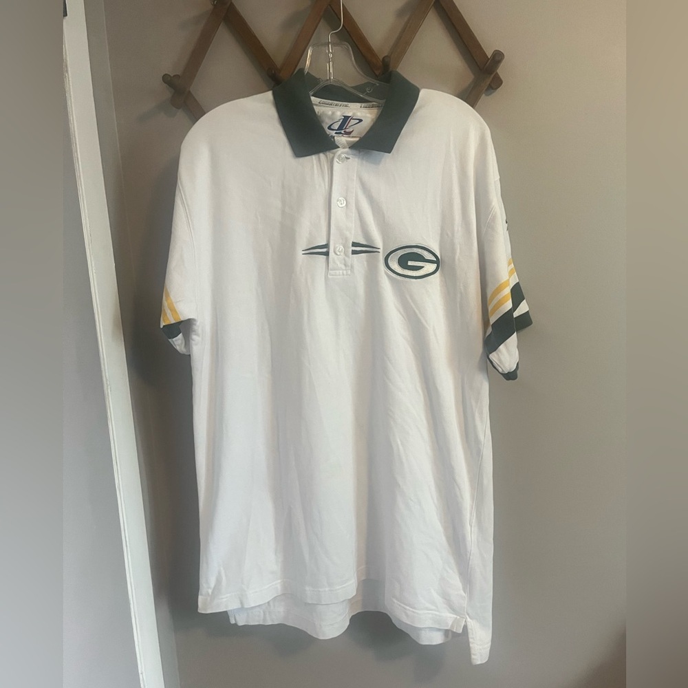 VINTAGE 90s | Green Bay Packers Logo Athletic Pro Line Polo Shirt sz XL flaw